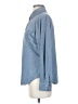 Grace Solid Blue Long Sleeve Blouse Size S - photo 5