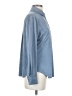 Grace Solid Blue Long Sleeve Blouse Size S - photo 4
