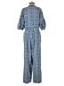 Universal Thread 100% Cotton Chevron-herringbone Blue Jumpsuit Size S - photo 2