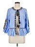 Rebellion Blue 3/4 Sleeve Blouse Size L - photo 1