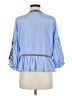 Rebellion Blue 3/4 Sleeve Blouse Size L - photo 2