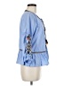 Rebellion Blue 3/4 Sleeve Blouse Size L - photo 4