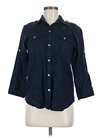 Chaps 3/4 Sleeve Button-Down Shirt (view 1)