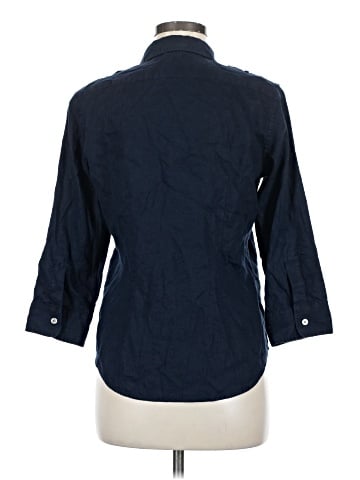 Chaps 3/4 Sleeve Button-Down Shirt (view 2)