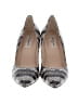 L.K. Bennett 100% Leather Houndstooth Gray Black Heels Size EU 39 - photo 2