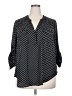 Torrid 100% Polyester Polka Dots Black 3/4 Sleeve Blouse Size 2X Plus (2) - photo 1