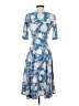 Lularoe Floral Blue Cocktail Dress Size S - photo 2