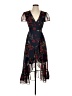 Lulus 100% Polyester Floral Blue Cocktail Dress Size XS - photo 1