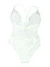 Unbranded Solid Ivory White One Piece Swimsuit Size 1X - photo 2