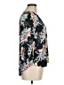 DR2 100% Rayon Floral Black 3/4 Sleeve Blouse Size M - photo 4