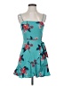 Express 100% Rayon Tropical Teal Cocktail Dress Size XS - photo 1