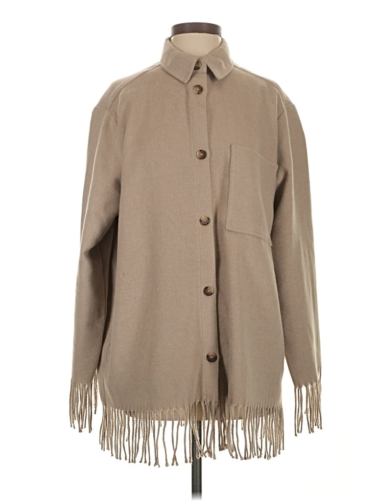Pre-owned H&m Coat In Tan