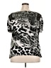 Nue Options Animal Print Silver Short Sleeve Top Size 2X - photo 2