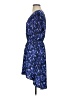 Express 100% Polyester Print Blue Casual Dress Size S - photo 5