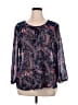 Papermoon Purple Long Sleeve Blouse Size XL - photo 1