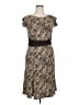 Perceptions Animal Print Brown Casual Dress Size 14 - photo 1