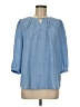 Assorted Brands 100% Polyester Blue 3/4 Sleeve Blouse Size M - photo 1