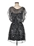 Express 100% Polyester Animal Print Gray Cocktail Dress Size M - photo 2