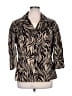 S.L.B. Animal Print Gold Blazer Size 1X - photo 1