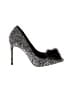 Mix No. 6 Silver Black Heels Size 6 1/2 - photo 1