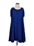 Catherines Solid Blue Casual Dress Size 0X - photo 1