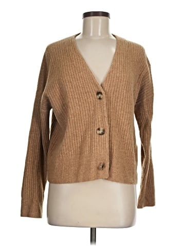 Madewell Cameron Ribbed Cardigan Sweater in Coziest Yarn (view 1)