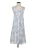 Gap 100% Rayon Polka Dots Blue Ivory Casual Dress Size 0 - photo 1