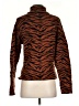 Classiques Entier Animal Print Orange Turtleneck Sweater Size S - photo 2