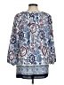 Allison Daley 100% Polyester Blue 3/4 Sleeve Blouse Size M - photo 2