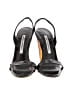 Brian Atwood Color Block Black Sandals Size EU 36 1/2 - photo 2