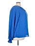 Unbranded 100% Polyester Blue Long Sleeve Blouse Size 3X - photo 4