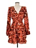 TCEC 100% Polyester Paisley Orange Cocktail Dress Size M - photo 2