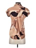 Assorted Brands 100% Rayon Camo Brown Short Sleeve Blouse Size XS - photo 2