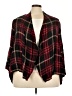 Catherines 100% Rayon Plaid Red Burgundy Kimono Size 3X (petite) - photo 1