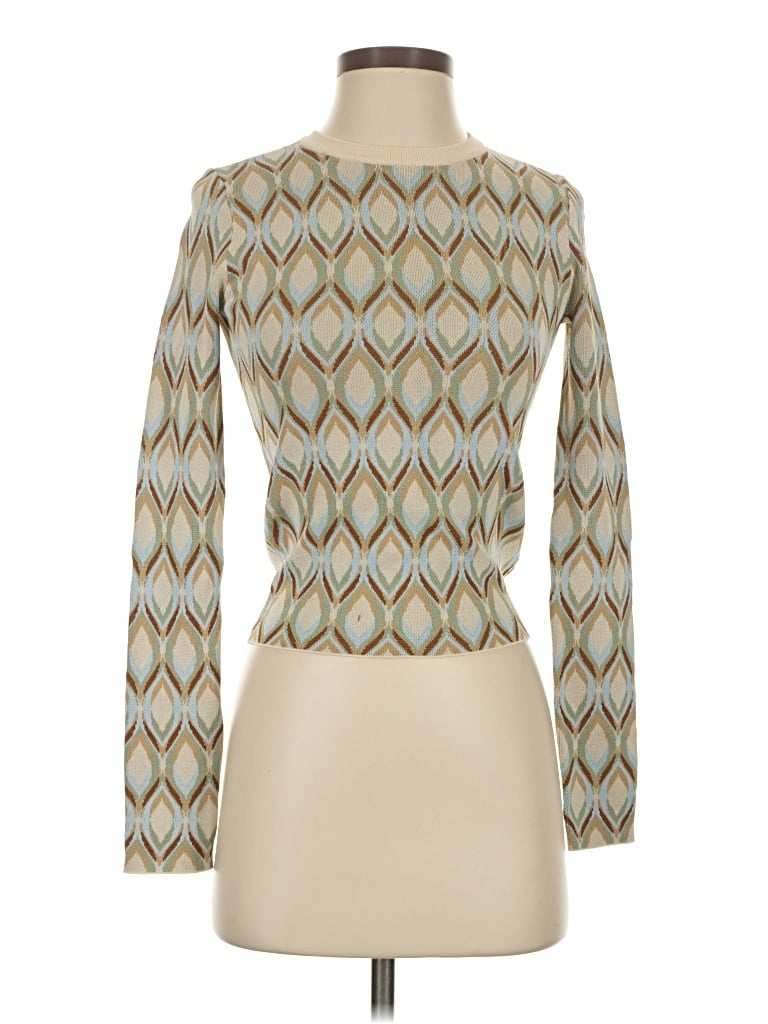 Pre-owned Misa Long Sleeve Henley Shirt In Tan