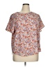 Shein Curve Floral Orange Short Sleeve Blouse Size 16 Plus (2) - photo 1