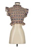 Shein 100% Polyester Tan Short Sleeve Blouse Size 4 - photo 1