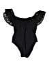 Mossimo Solid Black One Piece Swimsuit Size M - photo 1