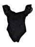 Mossimo Solid Black One Piece Swimsuit Size M - photo 2