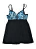 Great Lengths Swim Animal Print Blue Swimsuit Top Size M - photo 1