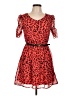 Freebird Animal Print Red Cocktail Dress Size L - photo 1