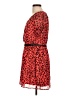 Freebird Animal Print Red Cocktail Dress Size L - photo 5