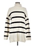 The Drop Stripes Ivory Turtleneck Sweater Size M - photo 1