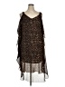 Robbie Bee 100% Polyester Animal Print Brown Cocktail Dress Size 14w - photo 1