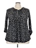 Cocomo Polka Dots Black 3/4 Sleeve Blouse Size 2X - photo 1