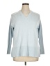 Metric Knits Blue Long Sleeve Blouse Size XL - photo 1