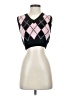 Shein Argyle Pink Sweater Vest Size 4 - photo 1