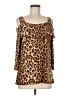 Clara Sun Woo 100% Polyester Brown 3/4 Sleeve Top Size M - photo 1