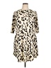 Tickled Teal Animal Print Tan Casual Dress Size XL - photo 1