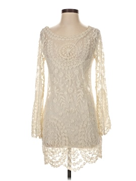 chinese dress ladies Cream Boho Lace Cotton Dress main image 0